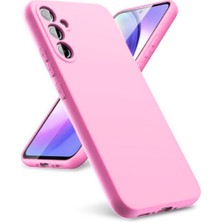 HANPORIUM Samsung Galaxy S26 Uyumlu Silikon Kılıf - Kamera Korumalı Esnek Pastel Renk Kapak - Pembe