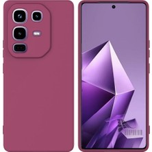 Infinix Note 50 Uyumlu Silikon Kılıf - Kamera Korumalı Esnek Pastel Renk Kapak - Bordo
