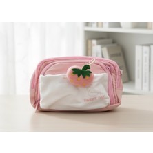 Kanvas Special Geniş Kapasiteli Kalemlik Cüzdan Şık Tasarımlı Sevimli Hediyelik Cüzdan Kalemlik