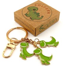 Sevimli Dinazorlar Yeşil Çanta Süsü Charm Anahtarlık KY042