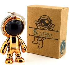 Sarı Altın Renkli Astronot Uzay Nasa Parlak Pvc Anahtarlık KC276