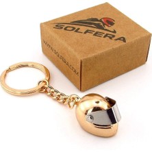 Motosiklet Yarış Motor Kaskı Sarı Renk Metal Anahtarlık KC325