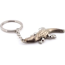 Timsah Figür Crocodile Afrika Safari Mat Metal Anahtarlık KC162