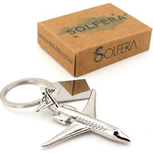 Yolcu Uçağı Pilot Kaptan Hostes Uçak Gümüş Renk Metal Anahtarlık KC336