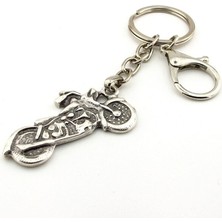 Chopper Cruiser Motosiklet Motor Şeklinde Metal Anahtarlık KC187