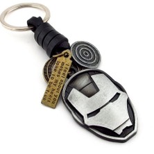 Ironman Demir Adam Tony Stark Deri Metal Anhatarlık KC343