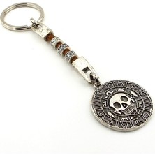 Maya Aztek Takvimi Madalyon Derni Kordon Metal Anahtarlık KC315