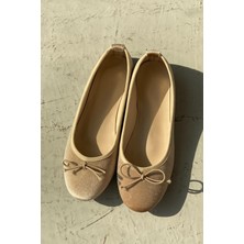 Lante Kadife Mary Jane Babet Bej