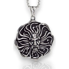 Mitolojik Apollo Güneş Tanrısı Madalyon Titanyum Çelik Erkek Kolye Q0965