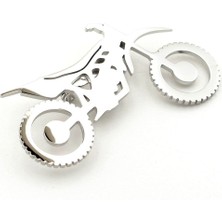 Offroad Motocross Yarış Hız ve Cesaret Sembolü Paslanmaz Çelik Broş Rozet RZ344