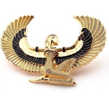 Büyük Boy Antik Mısır Tanrıçası Mitolojik Isis Aile Sembolü Broş RZ305