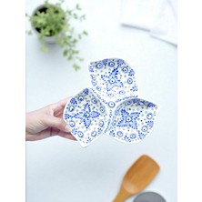 El Işlemesi Seramik Kahvaltılık,çerezlik, Sosluk, 3 Bölmeli, Pratik Kullanım Için, 3 Farklı Renk