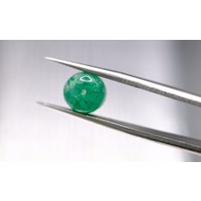 3.80CT 8.4x6.4mm Round Natural Emerald Drilled Beads