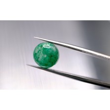 5.60CT 10.1x6.9mm Round Natural Emerald Drilled Beads