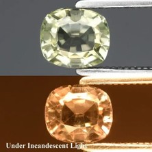 0.75CT 5.5x4.8mm Vs Cushion Natural Color Change Diaspore - Turkey Gemstone