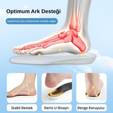 Mawrond Ultra Anatomik, Topuk Hassasiyetli, Ağrı Azaltıcı, Ter Emici Pike Kumaşlı, Ayakkabı Tabanlığı( 43-45 arası, Beyaz)