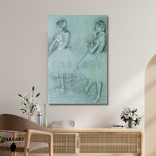 Tekli Dikey Kanvas Edgar Degas Two Dancers