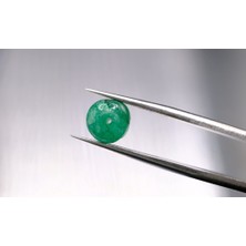 2.68CT 7.6x5.9mm Round Natural Emerald Drilled Beads