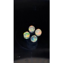 1.44CT 5mm 4pcs Lot Round Cabachon Natural Ethiopian Opal