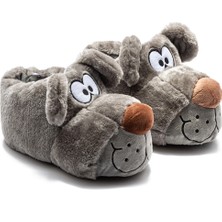 Fibert Çocuk Hayvanlı Panduf Gri 30/35