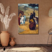 Tekli Dikey Kanvas Edgar Degas Alexander And Bucephalus