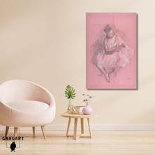 Tekli Dikey Kanvas Edgar Degas Seated Dancer