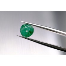 2.26CT 7x6.3mm Round Natural Emerald Drilled Beads