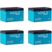 4 Adet 12 Volt 14 Amper Jel Akü Elektrikli Bisiklet Için