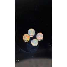 1.33CT 5mm 4pcs Lot Round Cabachon Natural Ethiopian Opal