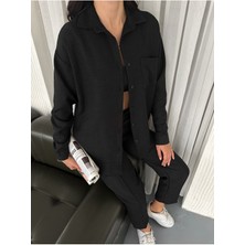 Aerobin Keten Gömlek Pantolon 2li Alt Üst Takım