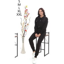 Polo Yakalı Klasık Çıt Çıtlı Iki Iplik Kadın Eşofman Takımı