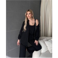 Aerobin Kumaş  Gömlekli Genş Pantolunlu 3 Lü Takım