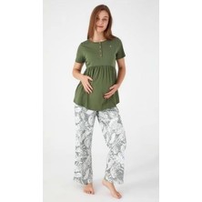  8516 Bayan Kısa Kol Lohusa Pijama Takımı