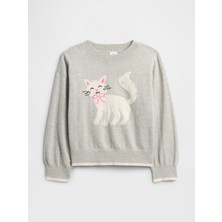 Gap Kız Bebek Gri Intarsia Kazak