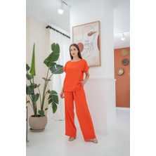 Oranj T-Shirt ve Pantolon Takım