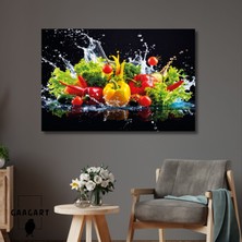 Tekli Yatay Kanvas Duvar Tablosu Diyetisyen Tablosu Sebzeler