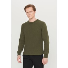 Altınyıldız Classics Pamuklu Standart Fit Normal Kesim Bisiklet Yaka Jakarlı Triko Kazak