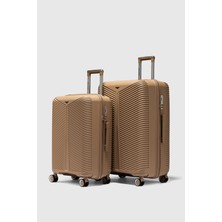 My-Pp 2'li Bilbao Büyük&orta Polipropilen Süper Esnek Kırılmaz Tekerlekli Valiz Bavul Seyahat