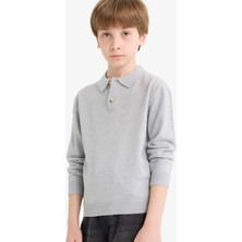 DeFacto Okul Polo Yaka Kazak Erkek Çocuk F3739A825AU