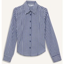 DeFacto Fitted Kareli Poplin Uzun Kollu Gömlek F9285AX25AU