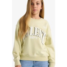 DeFacto Relax Fit Bisiklet Yaka Baskılı Sweatshirt Kız Çocuk E6760A825AU