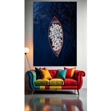 Özkacar Group Göl ve Papatyalar I Ev Duvar Salon Güzellik Salonu Ofis Dükkan Dekarastabloyon Kanvas