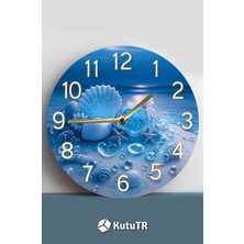 Mdf Duvar Saati Evinize Ya Da Iş Yerinize Ferah Bir Deniz Atmosferi Katın! – 33X33 cm SDW413
