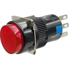 AB6Y-M 16MM 30V Kırmızı Yaylı Buton