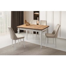 Yuvaset Home Mobilgen 4 Adet Sude Sandalye 120+60 Arda Açılabilir Masa Takımı