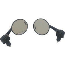 HSB450-B Yuvarlak Gidon Ayna Takımı Beyaz Camlı