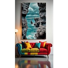 Özkacar Group Deniz Manzarası Ev Duvar Salon Güzellik Salonu Ofis Dükkan Dekarasyon Kanvas Tablo