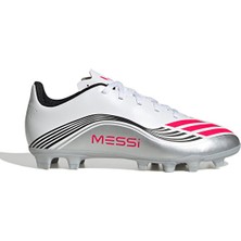 adidas F50 Messi Club Fg/mg J Çocuk Beyaz Çoklu Çim Zemin Kramponu 28,5 Numaralı Erkek Çocuk Ayakkabısı