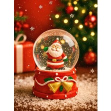 LED Işıklı 2026 Yılbaşı Kar Küresi – 9 cm Orta Boy Noel Baba Figürlü Dekoratif Süs 48