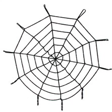 Halloween Cadılar Bayramı Örümcek Ağ Dekor Siyah 1.5 Metre